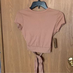 Backless Ribbed Crop Top